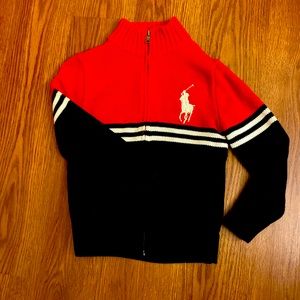 Cozy FALL Ralph Lauren sweater w/ zipper.